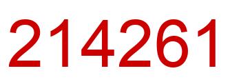 Number 214261 red image