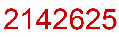 Number 2142625 red image