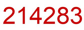 Número 214283 imagen rojo