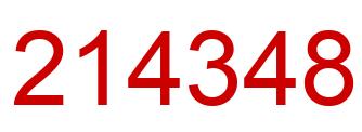 Number 214348 red image