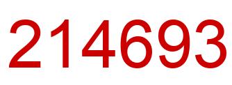 Number 214693 red image