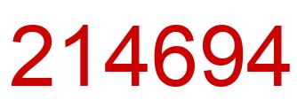 Number 214694 red image