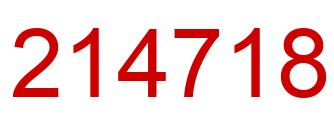 Number 214718 red image