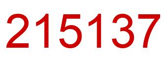 Número 215137 imagen rojo