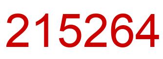 Number 215264 red image