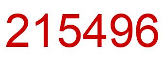 Number 215496 red image