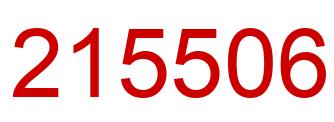 Number 215506 red image