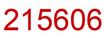 Number 215606 red image