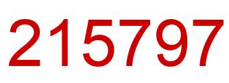 Number 215797 red image