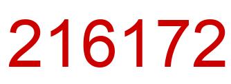 Number 216172 red image