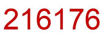 Number 216176 red image