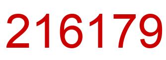 Number 216179 red image