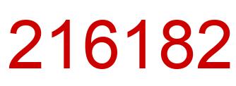 Number 216182 red image
