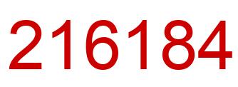 Number 216184 red image