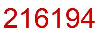Number 216194 red image