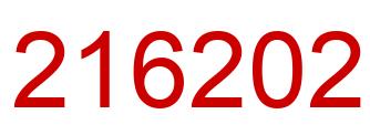Number 216202 red image