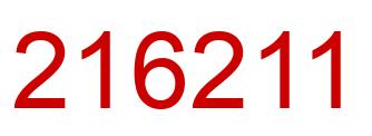 Number 216211 red image