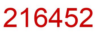 Number 216452 red image