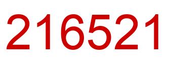 Number 216521 red image