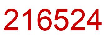 Number 216524 red image