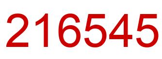 Número 216545 imagen rojo