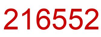 Number 216552 red image