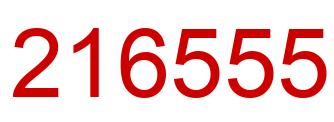 Number 216555 red image