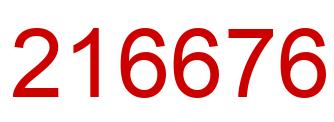 Number 216676 red image