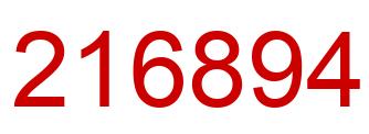 Number 216894 red image