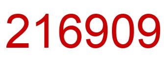 Number 216909 red image