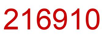 Number 216910 red image