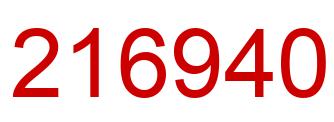 Number 216940 red image