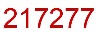 Número 217277 imagen rojo