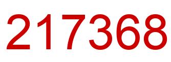 Number 217368 red image