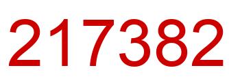Número 217382 imagen rojo