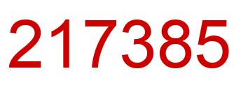 Número 217385 imagen rojo