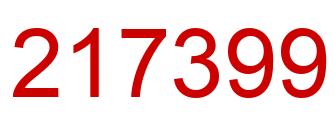 Número 217399 imagen rojo