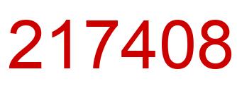 Number 217408 red image