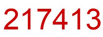 Number 217413 red image