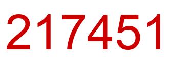 Número 217451 imagen rojo