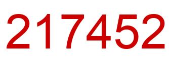 Number 217452 red image