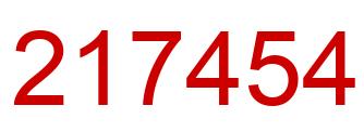 Número 217454 imagen rojo