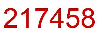 Number 217458 red image