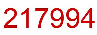 Number 217994 red image