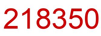 Number 218350 red image