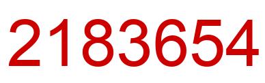 Number 2183654 red image