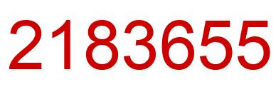 Number 2183655 red image
