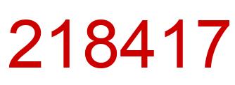 Número 218417 imagen rojo