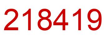 Número 218419 imagen rojo