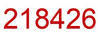 Número 218426 imagen rojo